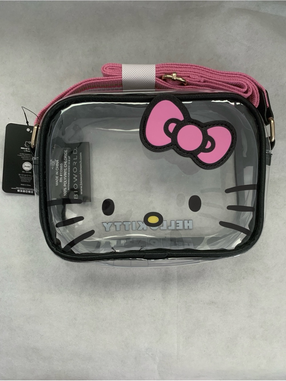 Hello Kitty Clear Stadium Bag Crossbody Pink NWT